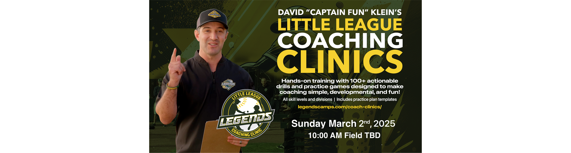 COACH CLINIC RESCHEDULED MARCH 2 @ 10:00!